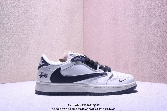 Company-grade fashion elements X Jordan Air Jordan Low "Reverse Swoosh" Black a