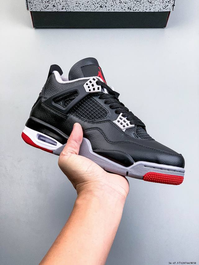 Pure Original Version! Air Jordan 4 Retro Og Cement AJ4 Retro Casual Sports Bask