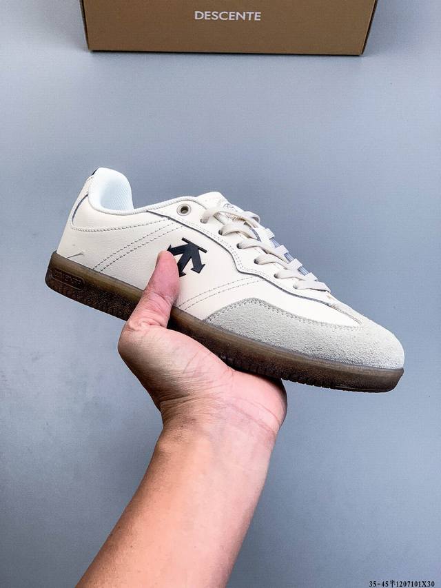 Company Grade! Descente Edge Court Classy Retro Lightweight Durable Low-Top Snea