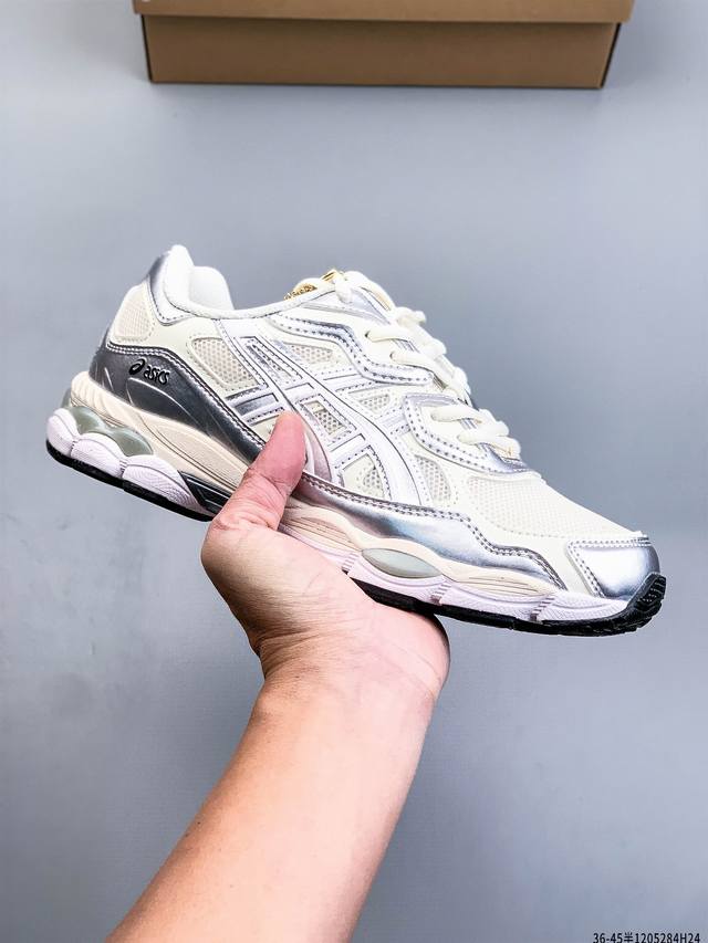 Asics Gel-Nyc 2055 features a breathable mesh upper with some synthetic leather