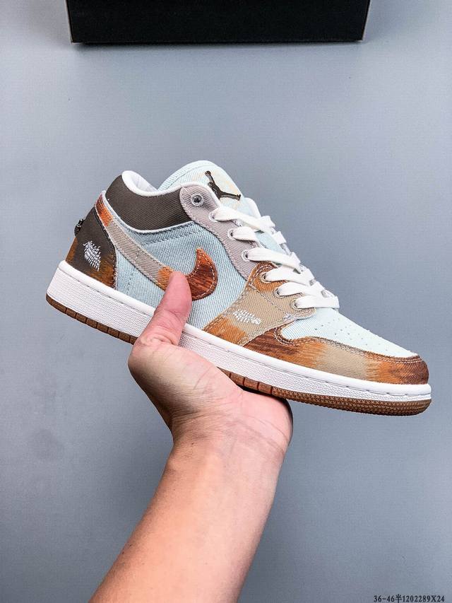 Authentic label on second-layer! Nike Air Jordan Low 1 Classic Casual Shoes 1 89