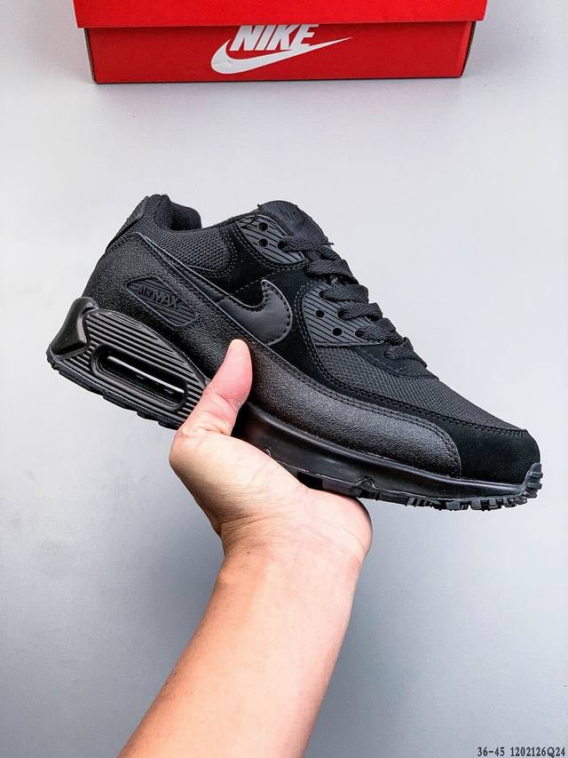 Company Grade! Nike Wmns Nike Air Max 90 Oreo Half-length Air Cushion Full Leath