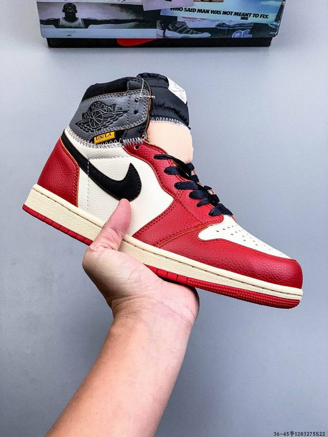 Authentic label on second-layer! Nike Air Jordan 1 (AJ1) High-top Retro Casual B