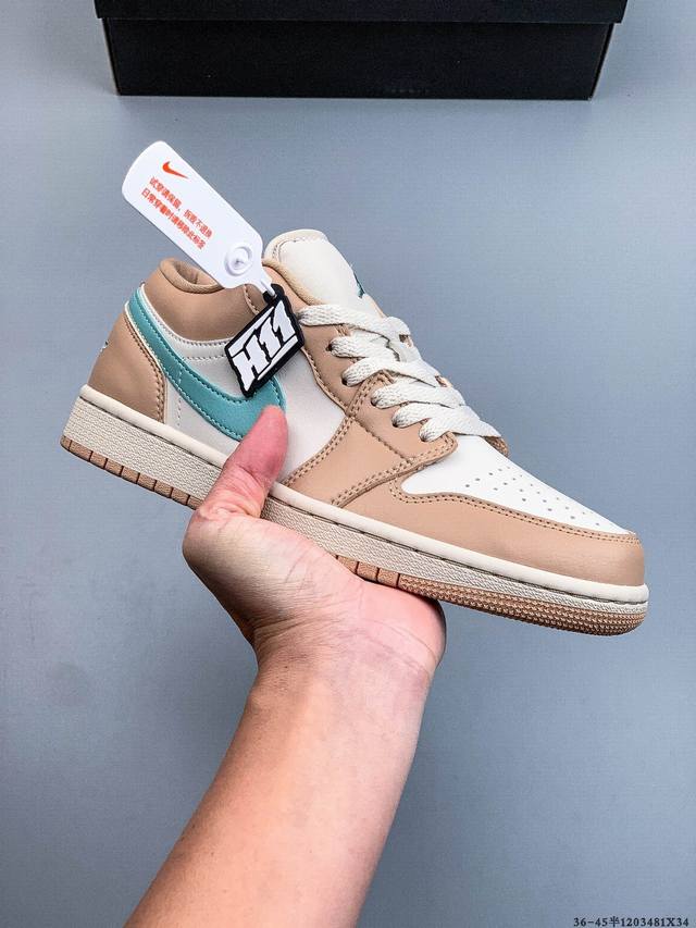 Company-grade top-grain leather! Nike Air Jordan 1 Low (AJ1) trendy casual sneak