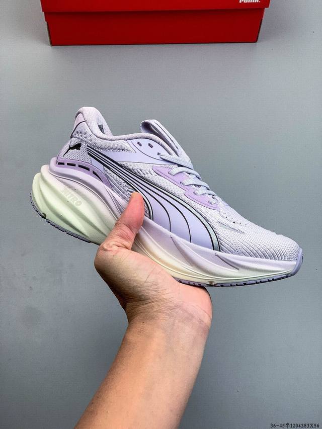 Pure Original Puma Deviate Nitro 3 Cushioned Training Running Shoes, Breathable,