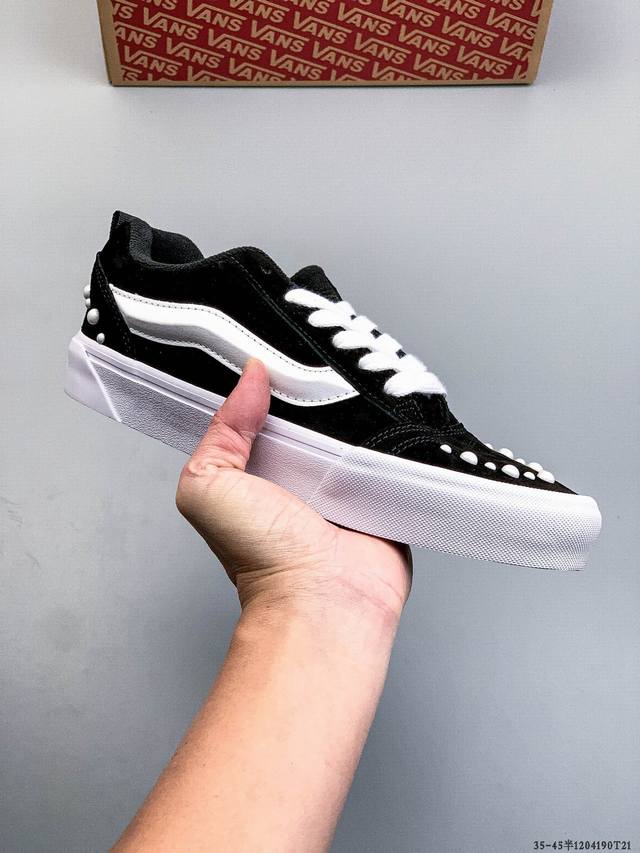 Company Grade! Vans Vault Knu-Skool Vr3 Lx Low-Top Casual Sneakers 1204190T21