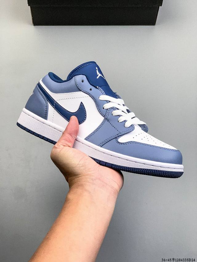 Authentic label on second-layer! Nike Air Jordan Low 1 Classic Casual Shoes 1204