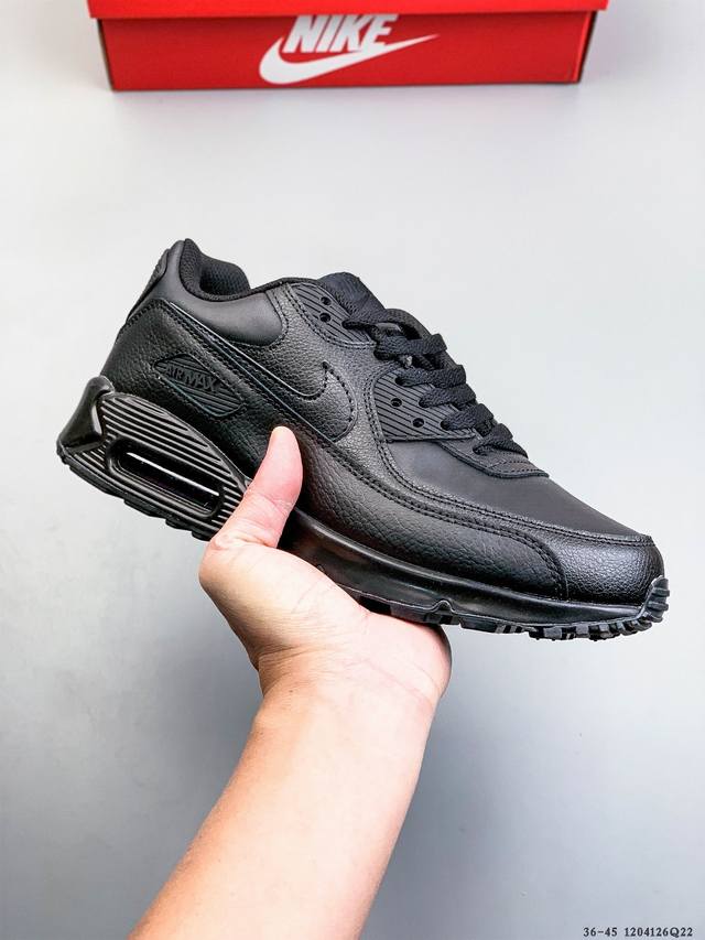 Company Grade! Nike Wmns Nike Air Max 90 Oreo Half-length Air Cushion Full Leath