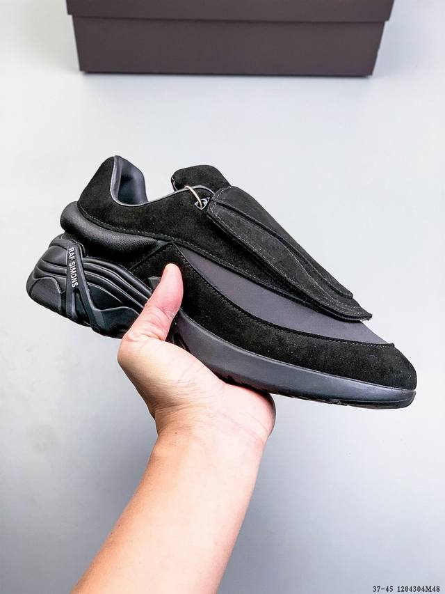 Company Grade Raf Simons Cylon-21 Trendy Sporty Fabric Leather Round Toe Lace-u