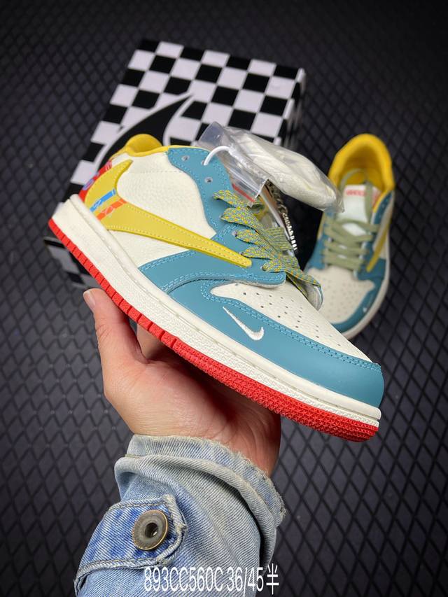 C Factory Grade Nike Air Jordan 1 X Travis Scott AJ1 Reverse Swoosh Jordan 1 'DI