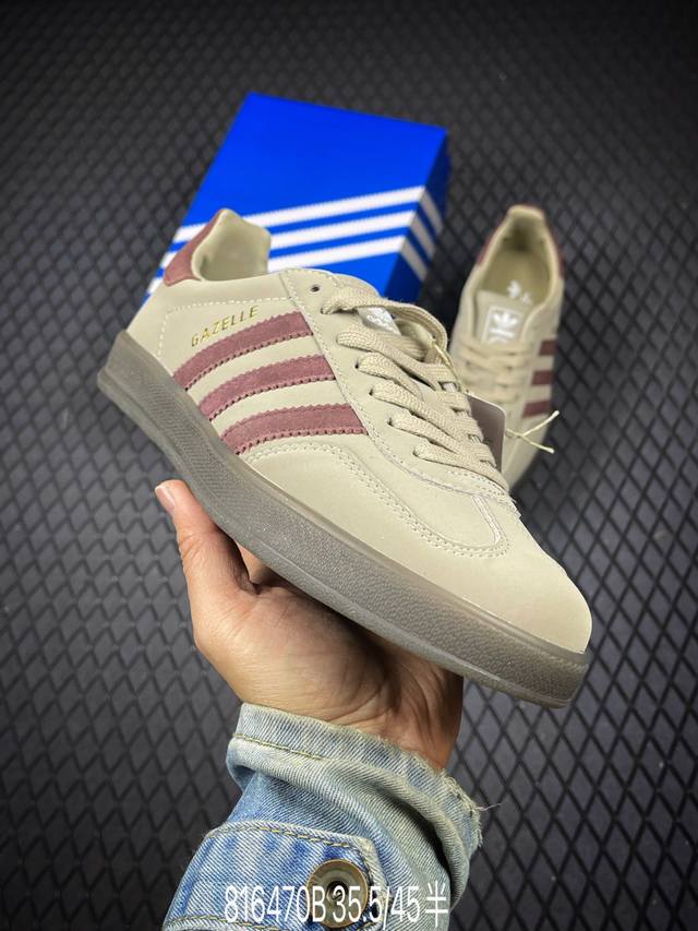 B Company Grade Adidas Originals Gazelle Indoor Sneakers. Features include an ex