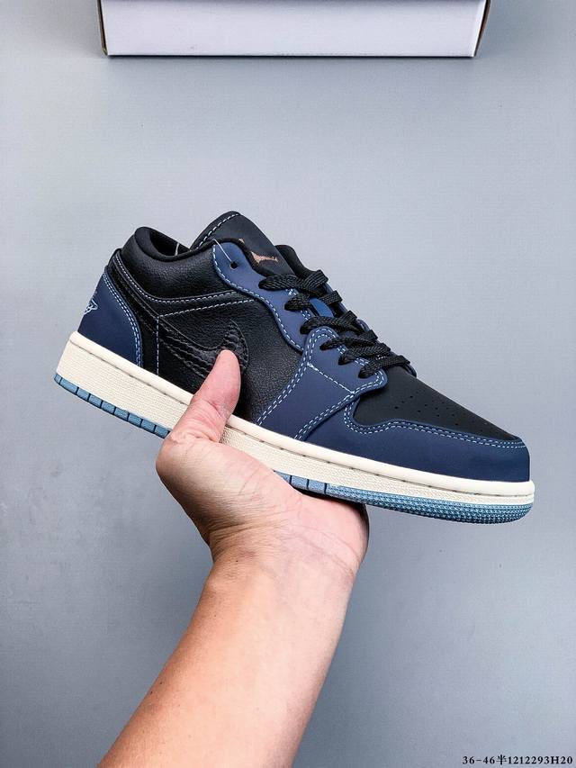 Authentic label with two layers! Nike Air Jordan Low 1 Classic Casual Shoes 1212