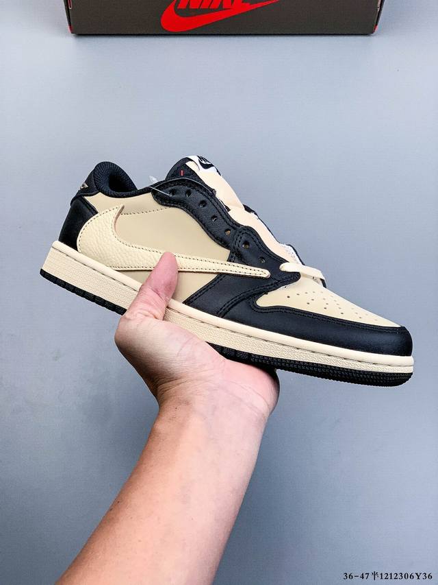 Company-grade top-grain leather! Nike Air Jordan 1 Low (AJ1) trendy casual sneak