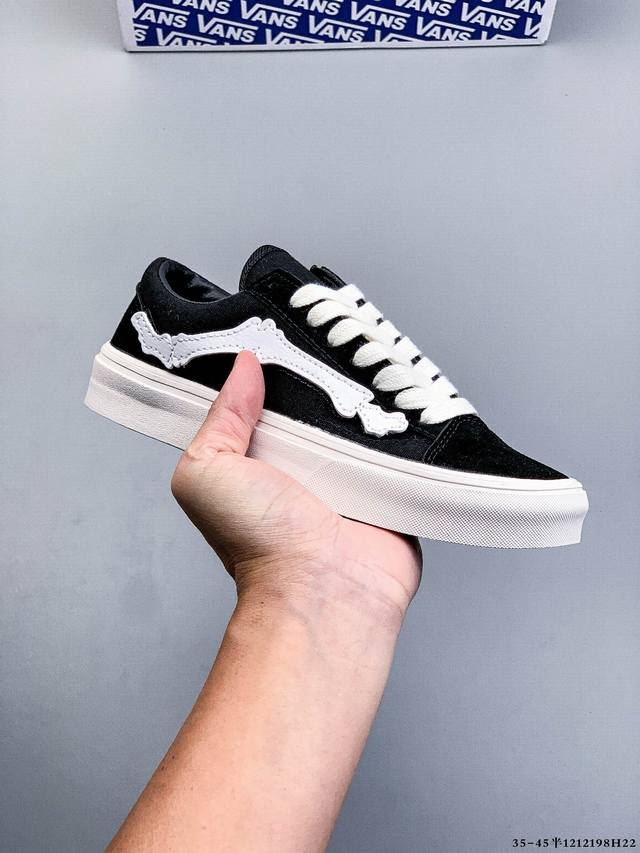Vulcanized genuine label! Vans Old Skool classic low-top casual versatile skateb