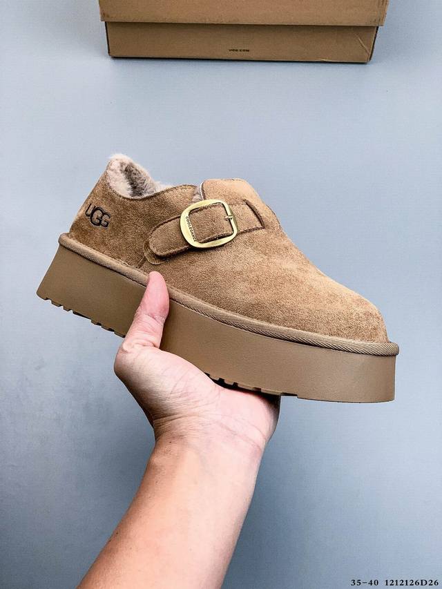 Ugg 2025 New Style Slip-on Soft-soled Warm Cotton Shoes Casual Furry Loafers 121