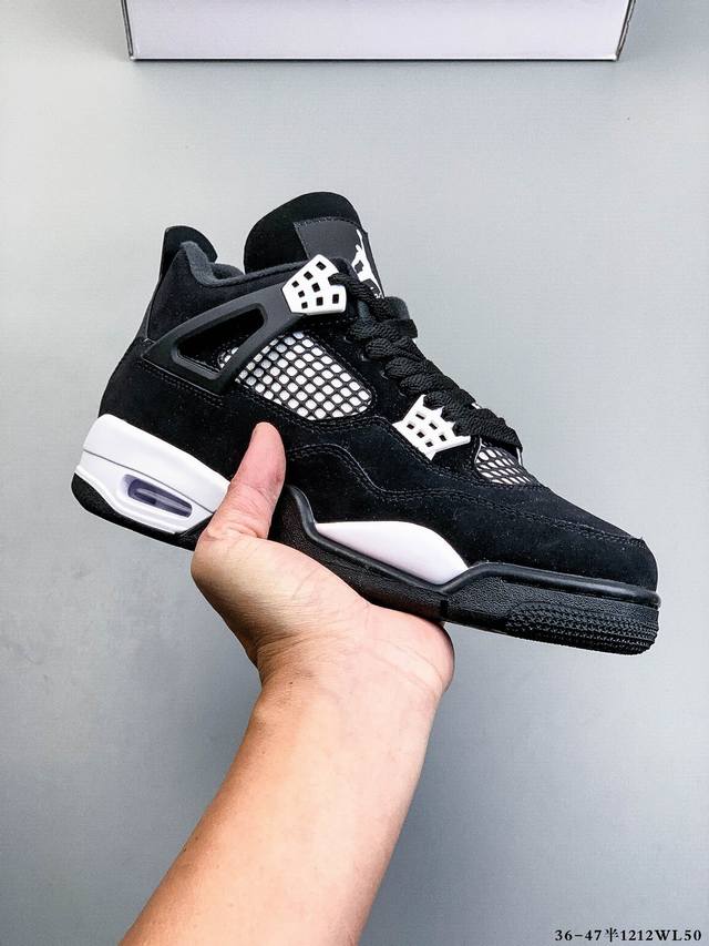 Pure Original Version! Air Jordan 4 Retro Og Cement AJ4 Retro Casual Sports Bask