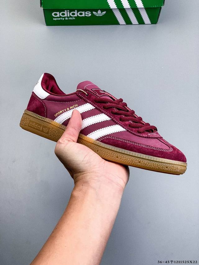 True Label Half Size! Sporty & Rich X Adidas Handball Spezial Collaboration Retr