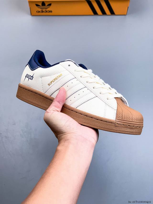 Company Grade! Adidas Superstar Shell Toe Classic Versatile Casual Sneakers 1210