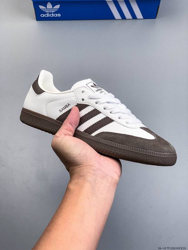 Authentic label with two layers! Adidas Samba Og classic shoe model The Adidas S
