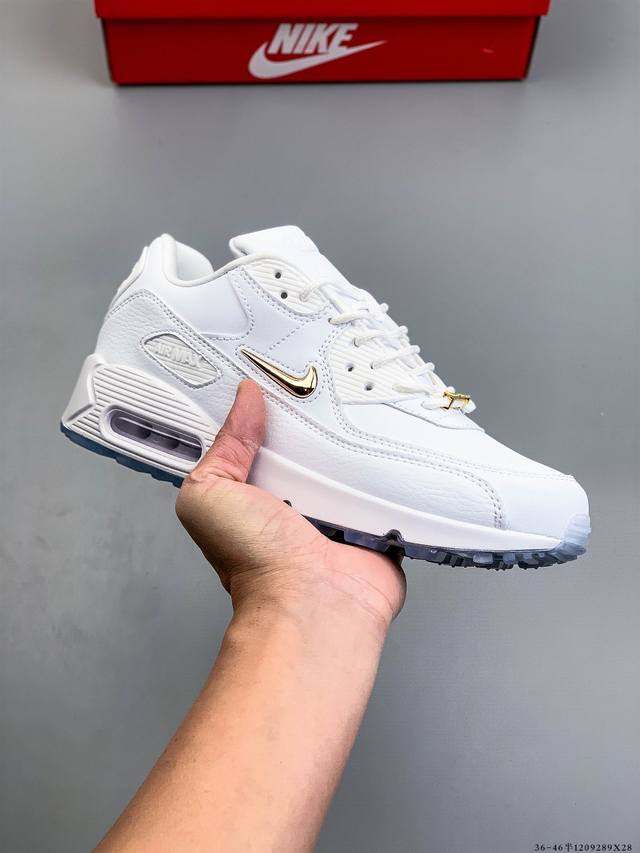 Company Grade! Nike Wmns Nike Air Max 90 Oreo Half-length Air Cushion Full Leath