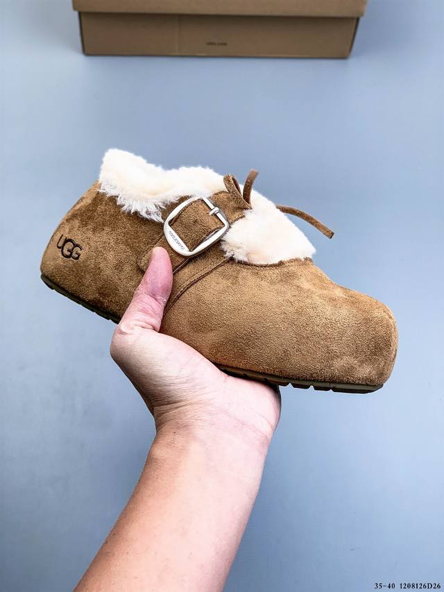 Ugg 2025 New Style Slip-on Soft-soled Warm Cotton Shoes Casual Furry Loafers 120