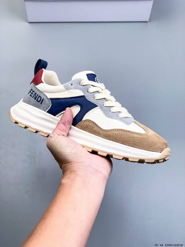 Company Grade! Fendi Street Fun Series Lace-up Casual Shoes OEM Original Quality