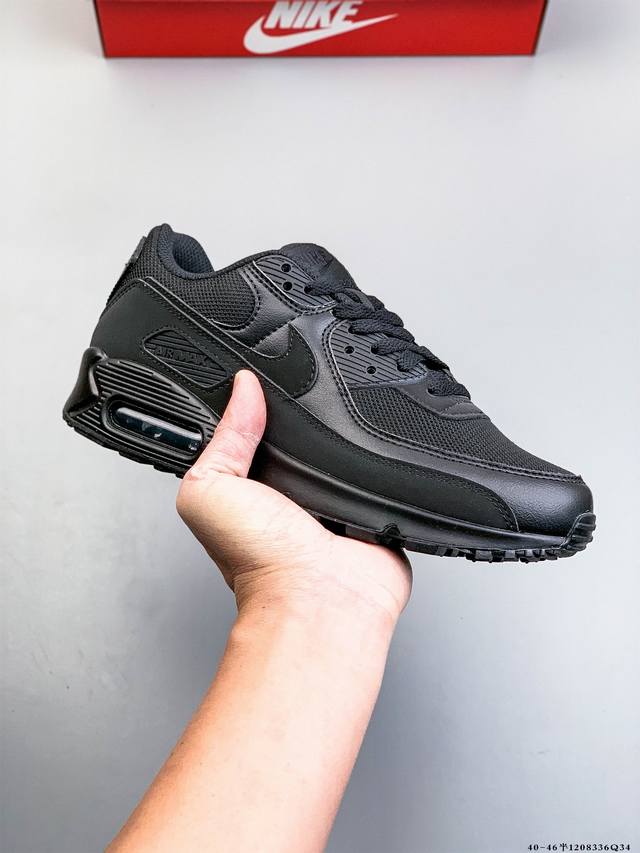 Company Grade! Nike Wmns Nike Air Max 90 Oreo Half-length Air Cushion Full Leath