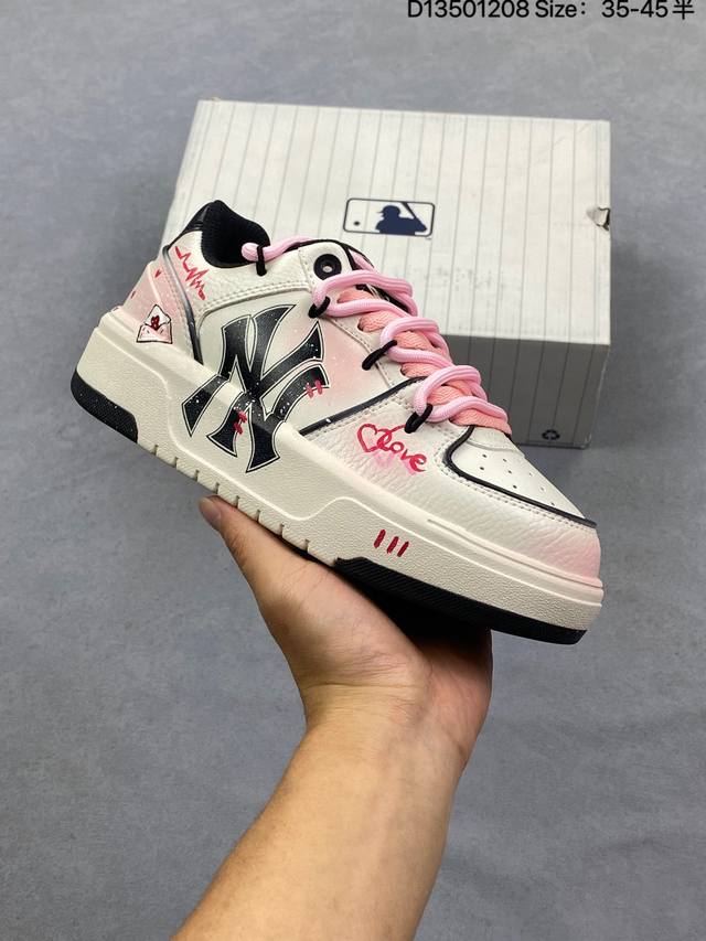 Company Grade Mlb Chunky Liner Denim Trendy Versatile Thick-Soled Casual Shoes