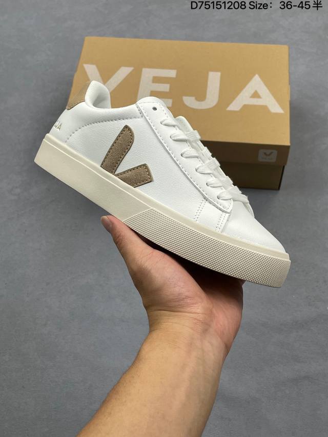 Ins Hot Selling French National V-Shaped Classic White Sneakers Veja Leather Ext