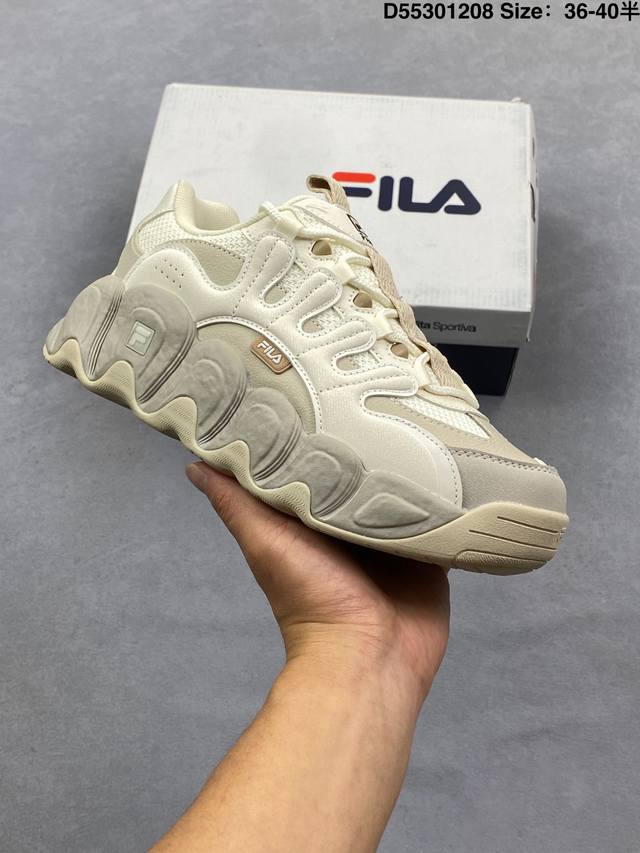 Company Grade Fila Croissant We Fleece Fabric Synthetic Leather Non-slip Wear-r