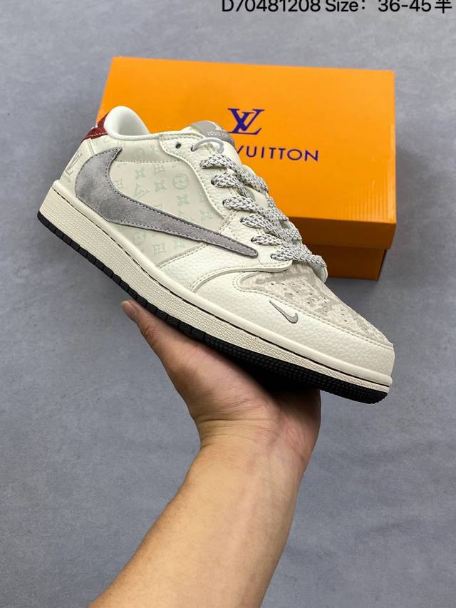 Factory Grade Nike Air Jordan 1 X Travis Scott AJ1 Reverse Swoosh Jordan 1 'DIY