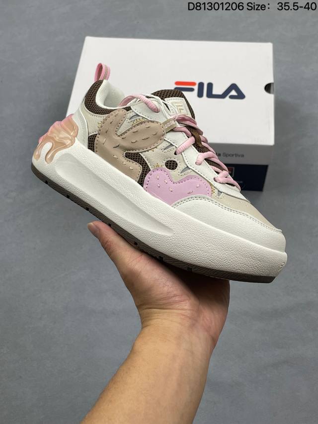 Fila Fusion Trendy Casual Sports Sneakers, Original Version. The upper design is