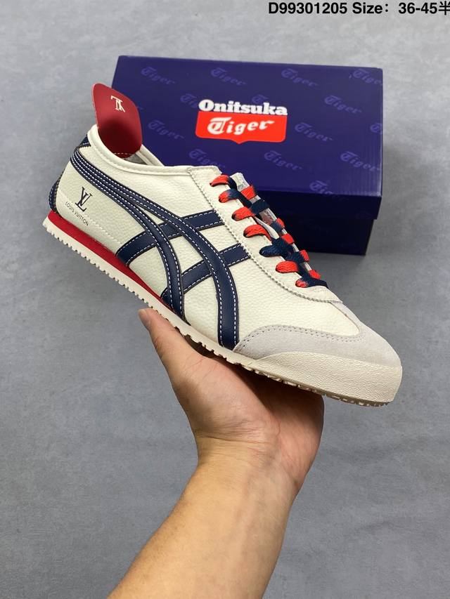 Asics Onitsuka Tiger 66 Leather Shoes with Original Four-Label Hangtag, Cardboar