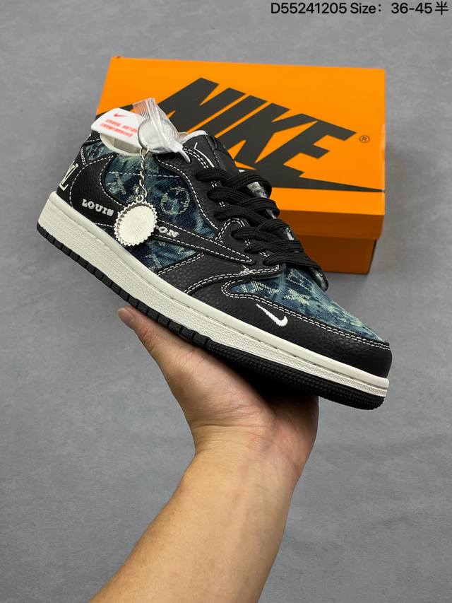 Travis Scott X Air Jordan 1 "Reverse Mocha" AJ1 Ts Lightning Collaboration Low-T