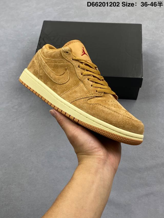 Aj1 Low Linen Brown Low-Top! K Version! Sizes 36-46 available! A leading product