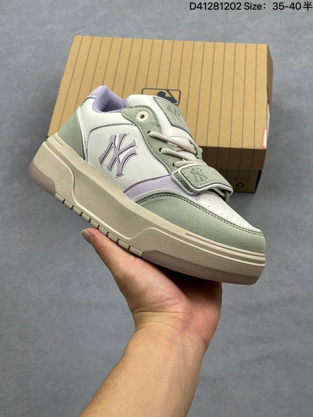 Company Grade Mlb Chunky Liner Denim Trendy Versatile Thick-Soled Height-Increa