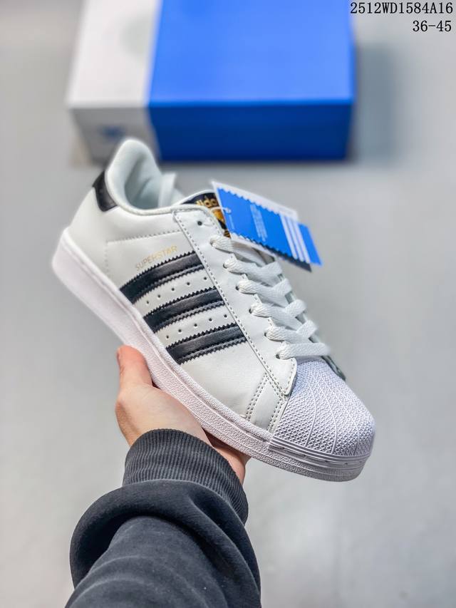 Ad Adidas Superstar Shell Toe Low-Top Casual Sneakers Ep12010 Sizes: 35.5 36 36