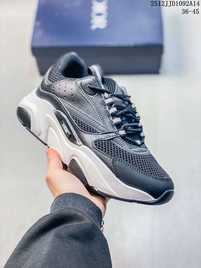 Authentic Dior B22 Leather Technical Mesh Comfortable Casual Shoes (Low-top) Siz