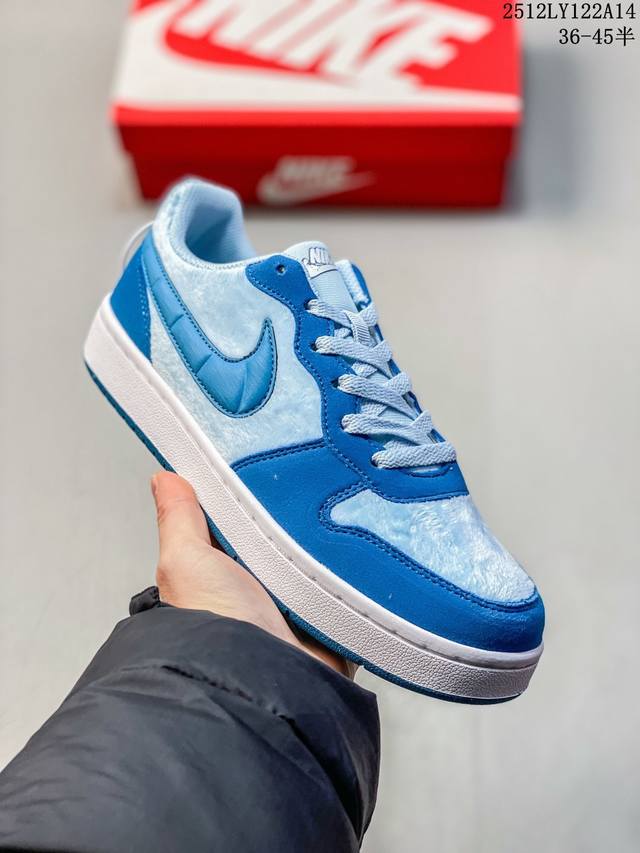 Authentic Nike Court Borough Low, Versatile Breathable Casual Sports Sneakers. C