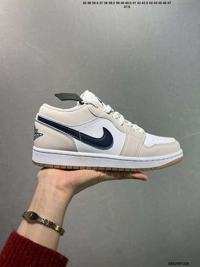 Factory Grade Air Jordan 1 Low (AJ1) Casual Sneakers, Official Colorway Synchro