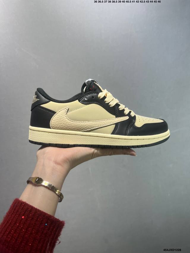 Company-grade AJ1 Travis Scott X Air Jordan 1 "Reverse Mocha" AJ1 Ts Lightning