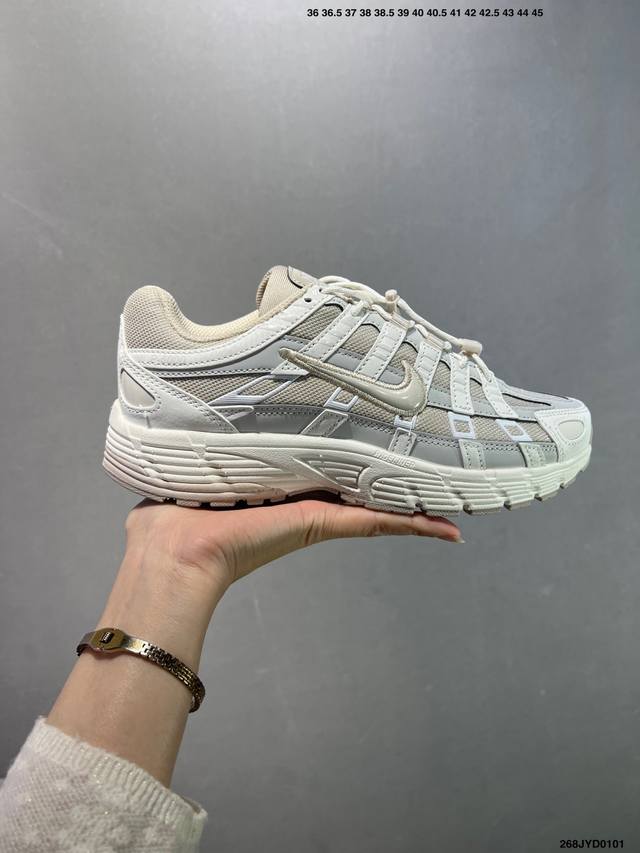 Factory Grade Nike P-6000 Running Shoes feature red Swooshes on both the inner