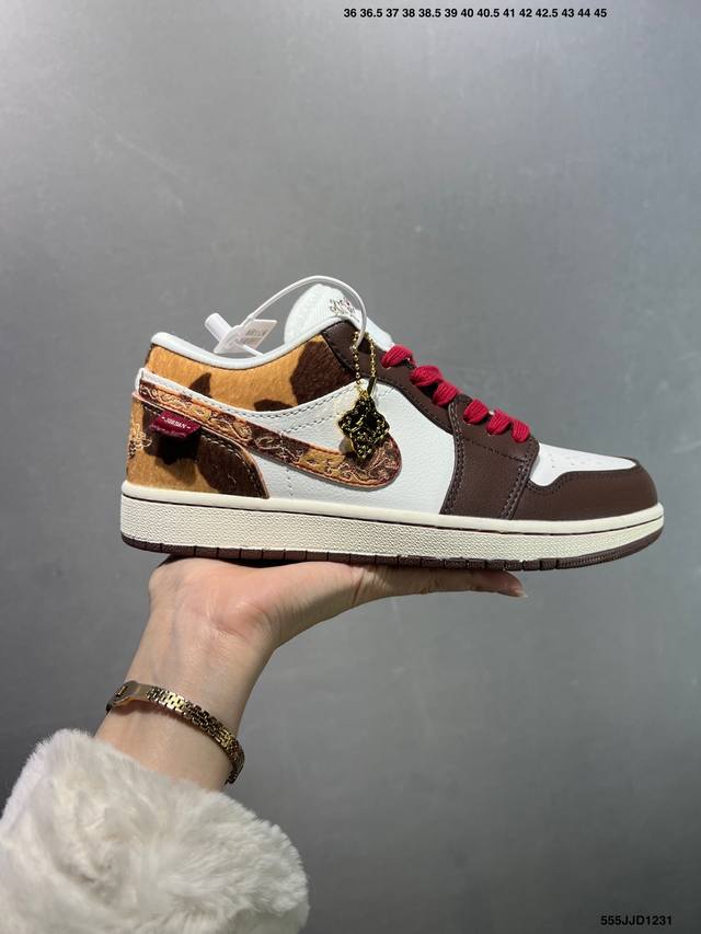 Air Jordan 1 Low AJ1 Year of the Horse Limited Edition Low-Top Casual Sneakers