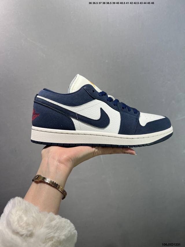 Factory Grade Air Jordan 1 Low (AJ1) Casual Sneakers, Official Colorway Synchro