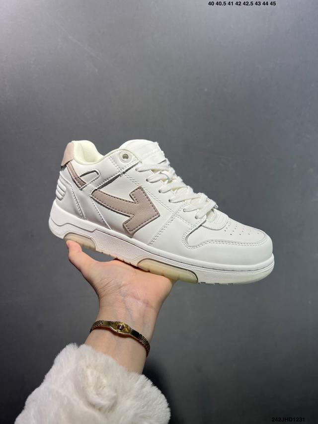 Off-White New Round Toe Lace-up Low-top Sneakers, White Running Shoes, Multi-col