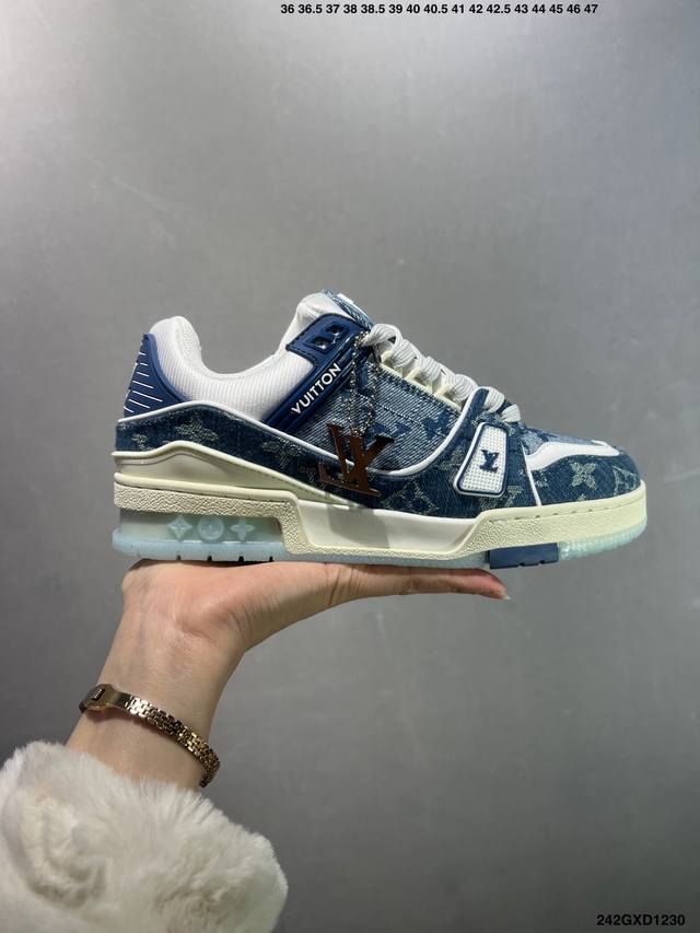 Company-grade Louis Vuitton Lv sneakers New Lv Trainer latest colorway sneakers,