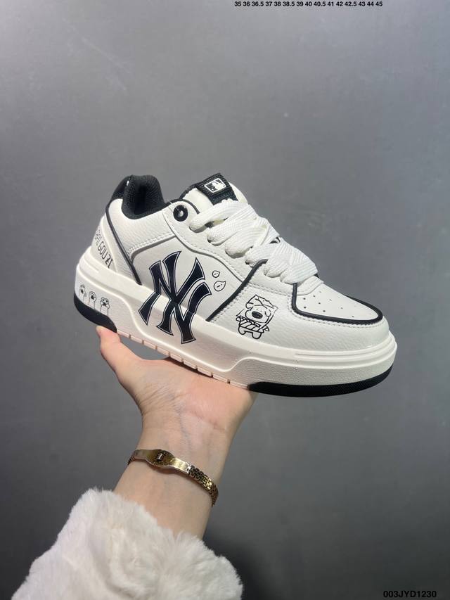 Company Grade Mlb Ny Printed Popular Dad Shoes Graffiti Prank 6cm Height Increa