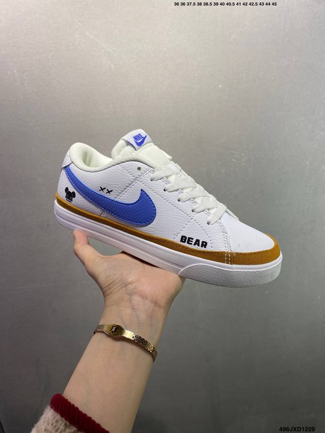 Factory Grade Nike Court Legacy Anti-slip and Wear-resistant Low-top Casual Sne