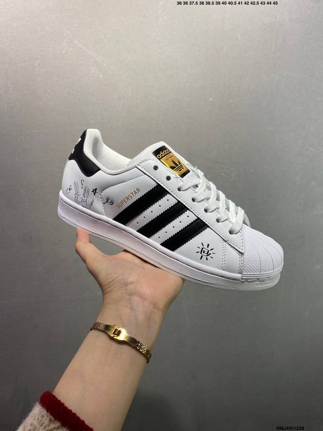 Adidas Originals Superstar Shell Toe Series Adidas Low-Top Classic Versatile Cas