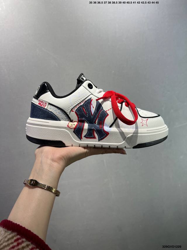 Company Grade Mlb Ny Printed Popular Dad Shoes Graffiti Prank 6cm Height Increa